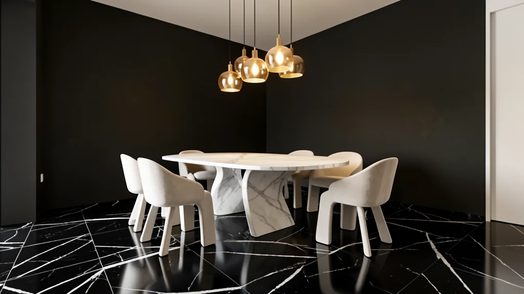 Dining — Nero Marquina Floor / Lockin Stone project